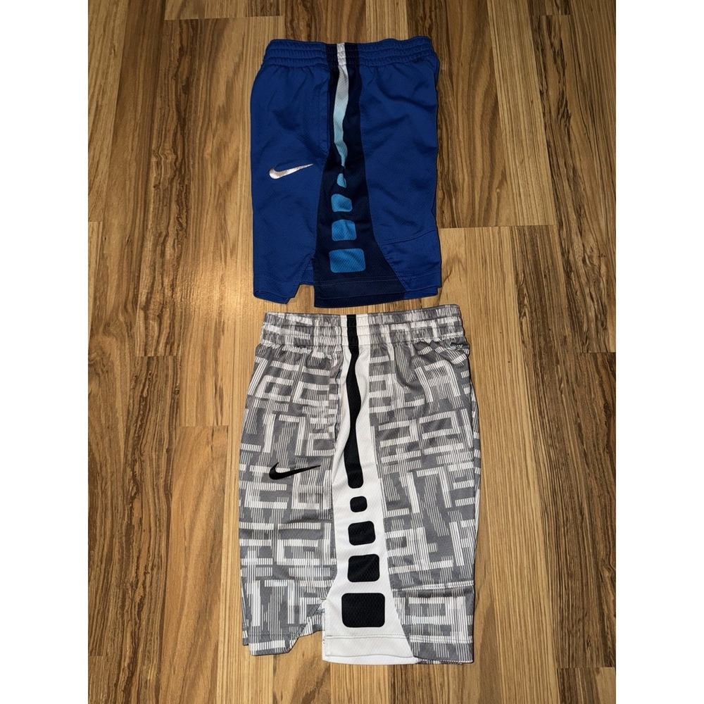 Nike Elite Boys Basketball Athletic Shorts Dri-fit Sz M Medium 10/12 Lot Of 2